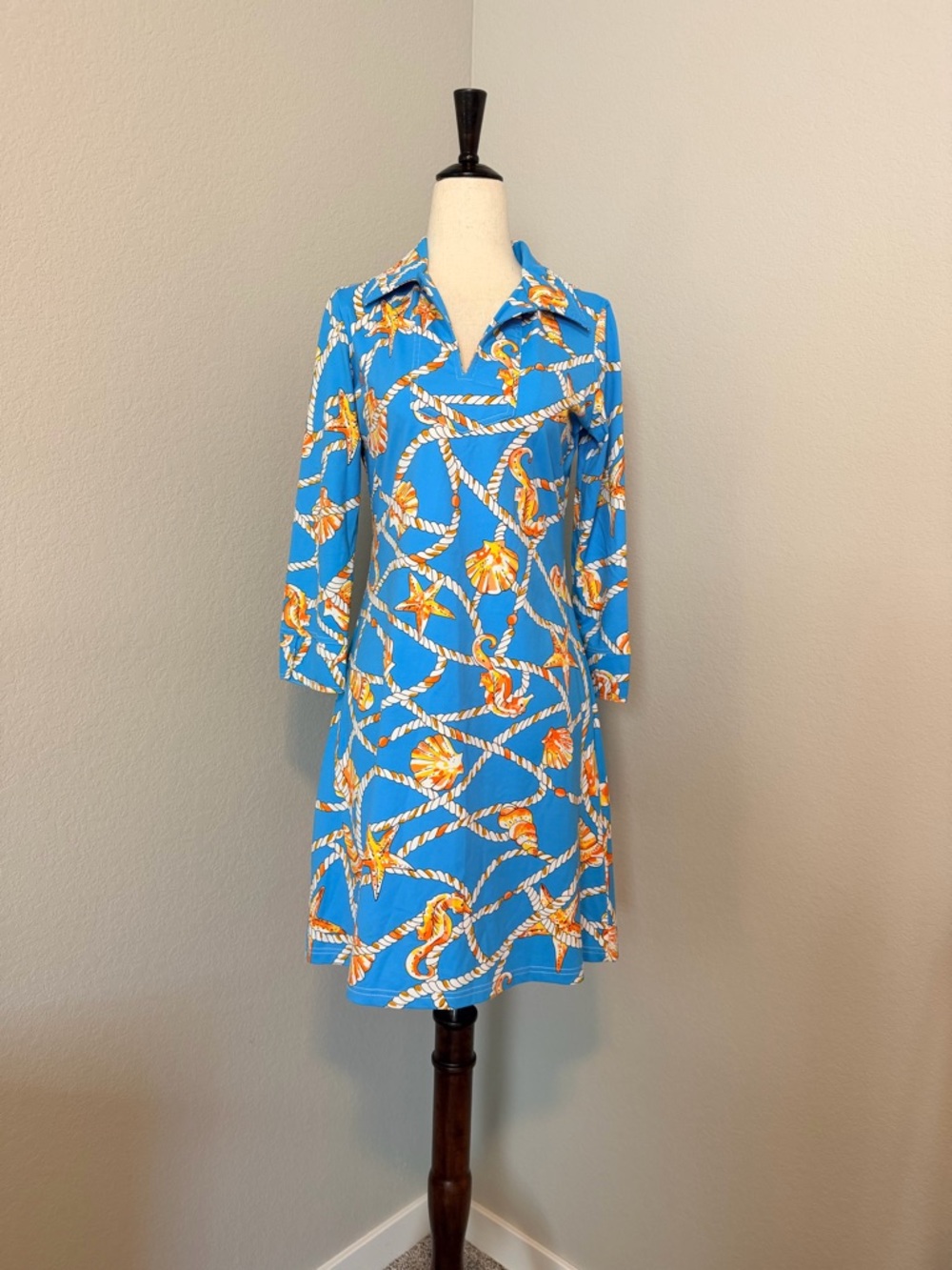 Barbara Gerwit Nautical Sea Life Shift Dress
